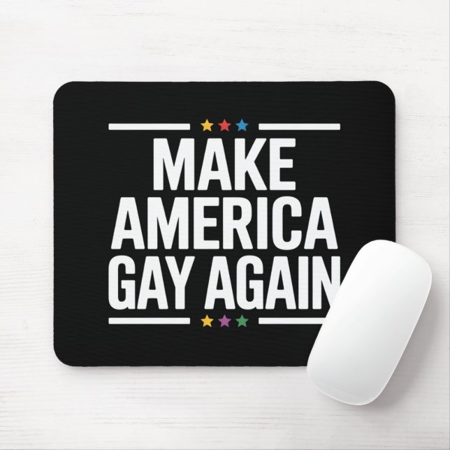Make American Gay Again Funny Gay Pride Month Mouse Mat (With Mouse)