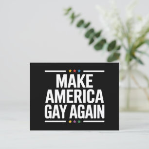 Make American Gay Again Funny Gay Pride Month Postcard