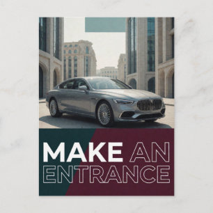Make An Entrance Premium Performance Car Postcard