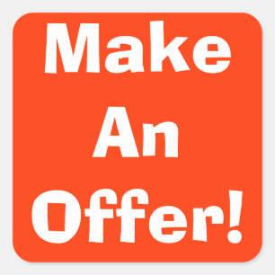 Make An Offer Garage Sale Stickers