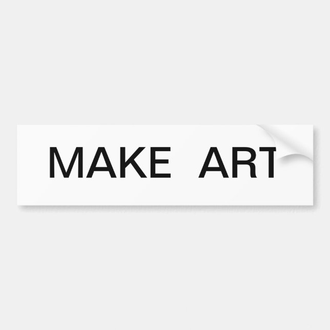Make Art Bumper Sticker (Front)