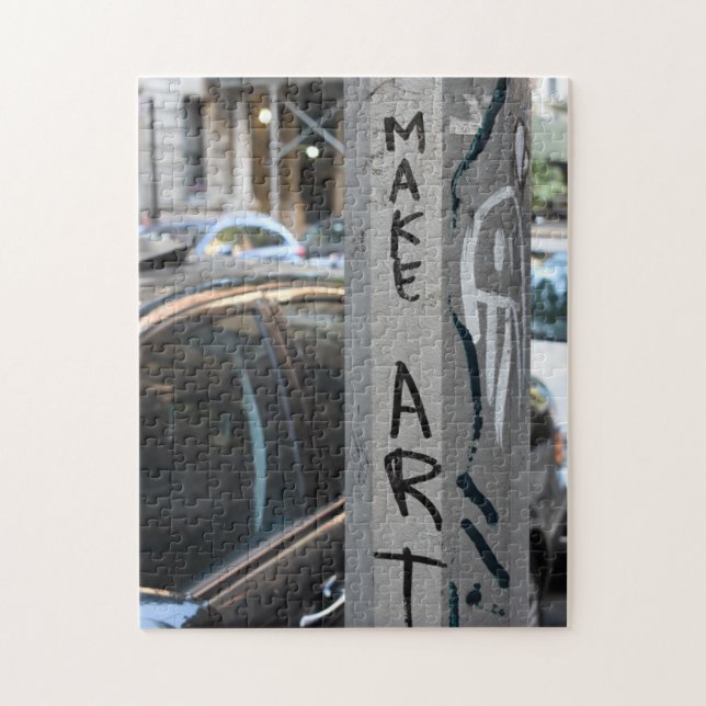MAKE ART New York Graffiti Street Photography NYC Jigsaw Puzzle (Vertical)