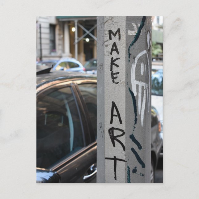 MAKE ART New York Graffiti Street Photography NYC Postcard (Front)