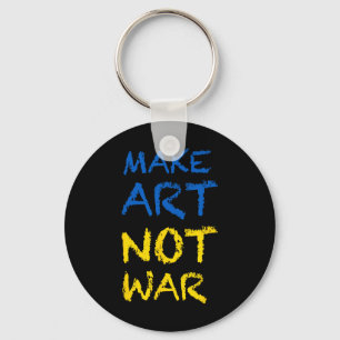 Make Art Not War Colors Flag Ukraine Key Ring