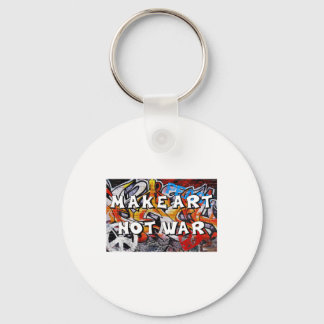 Make Art Not War Peace Graffiti Wall Men Women Pro Key Ring