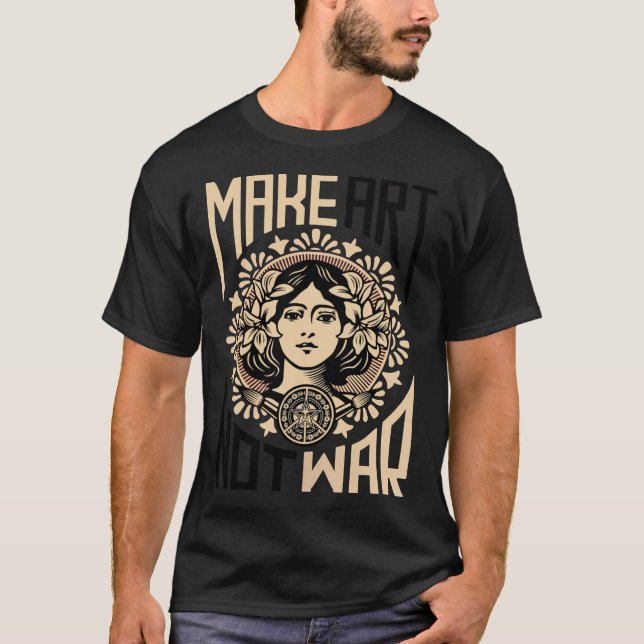 Make Art Not War Symbol Essential T-Shirt (Front)