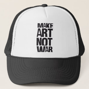 MAKE ART NOT WAR TRUCKER HAT