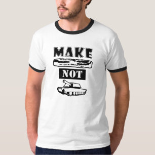 Make Bacon Not War! Funny Bacon T-Shirt