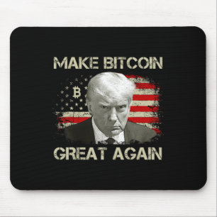 Make Bitcoin Great Again Funny Maga Pro Trump 1  Mouse Mat
