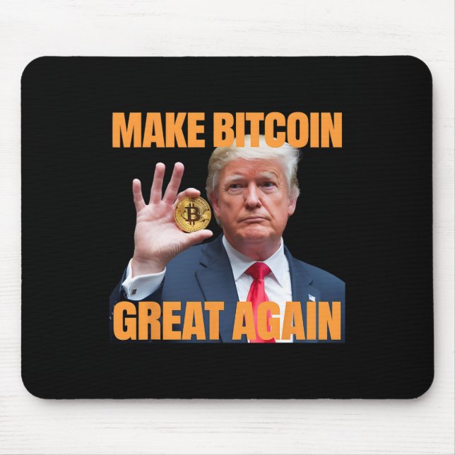 Make Bitcoin Great Again Funny Trump Bitcoin Crypt Mouse Mat (Front)