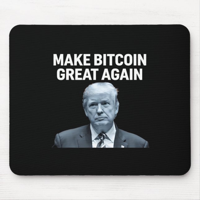 Make Bitcoin Great Again Funny Trump Bitcoin Crypt Mouse Mat (Front)