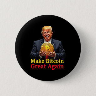 Make Bitcoin Great Again Trump Bitcoin Crypto Futu 6 Cm Round Badge