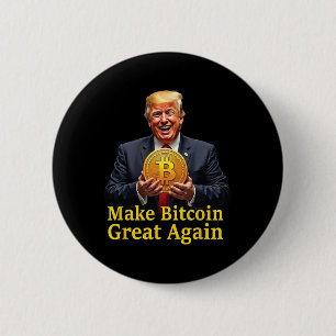 Make Bitcoin Great Again Trump Bitcoin Crypto Futu 6 Cm Round Badge