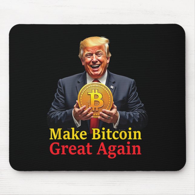 Make Bitcoin Great Again Trump Bitcoin Crypto Futu Mouse Mat (Front)