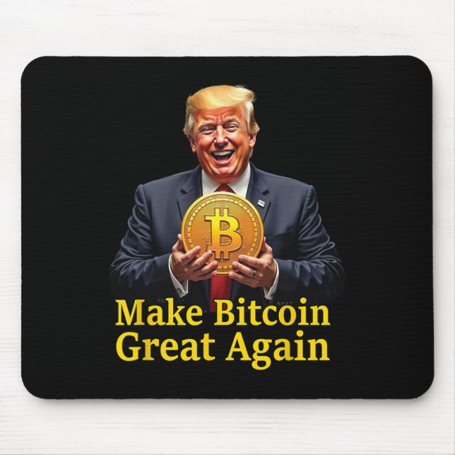 Make Bitcoin Great Again Trump Bitcoin Crypto Futu Mouse Mat (Front)