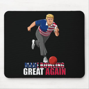 Make Bowling Great Again - Funny Trump Bowling Gif Mouse Mat