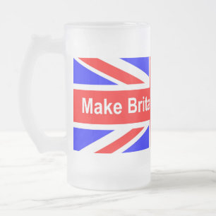 Make Britain great again buy British Frosted Glass Beer Mug