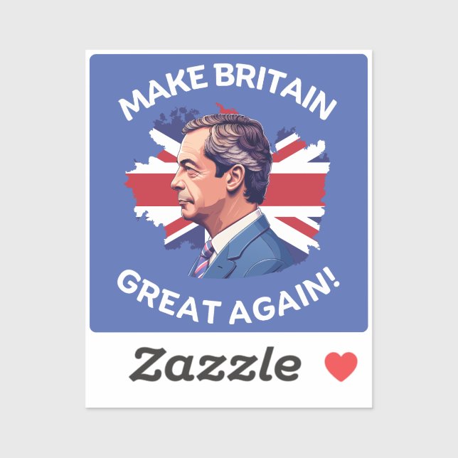 Make Britain Great Again Nigel Farage Sticker (Sheet)