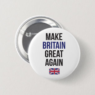Make Britain Great Again UK First Flag Brexit 6 Cm Round Badge