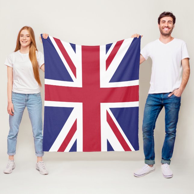 Make Britain Great Again UK First Flag Brexit Fleece Blanket (In Situ)