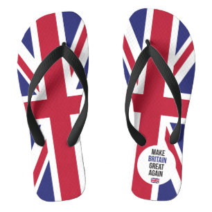 Make Britain Great Again UK First Flag Brexit Flip Flops