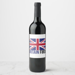 Make Britain Great Again UK First Flag #Brexit Wine Label
