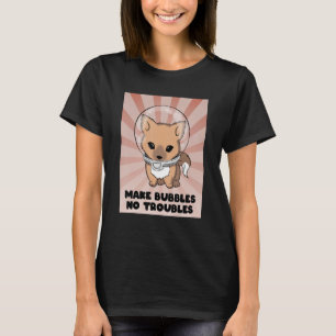 Make Bubbles No Troubles Red Fox In Diving Suit T-Shirt