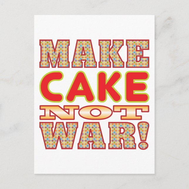 Make Cake v2b Postcard (Front)