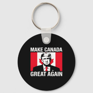 Make Canada Great Again Funny Trump Canadian Flag Key Ring
