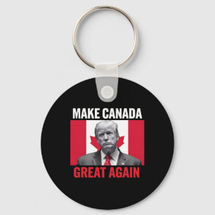 Make Canada Great Again Funny Trump Canadian Flag  Key Ring