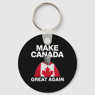 Make Canada Great Again Funny Trump Canadian Flag  Key Ring