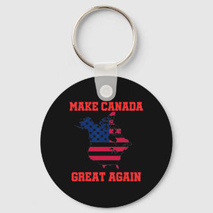 Make Canada Great Again Funny Trump Oh President O Key Ring