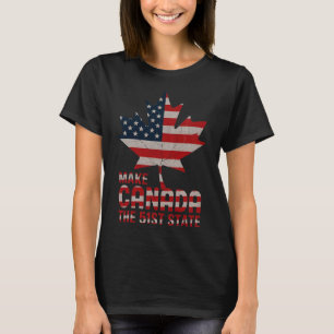 Make Canada The 51st Us State American Flag Leaf A T-Shirt