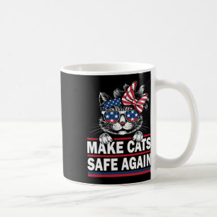 Make Cats Safe Again Funny Cat Lover Usa Flag Coffee Mug