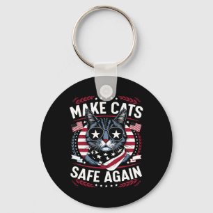 Make Cats Safe Again Trump Cats For Trump Key Ring