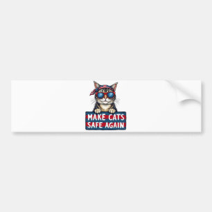 Make Cats Safe Again Trump Election Vote   Bumper Sticker