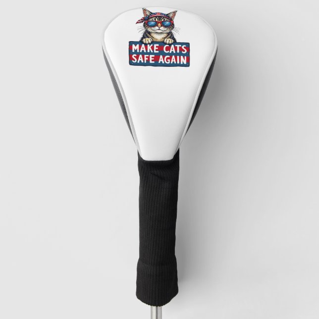 Make Cats Safe Again Trump Election Vote   Golf Head Cover (Front)