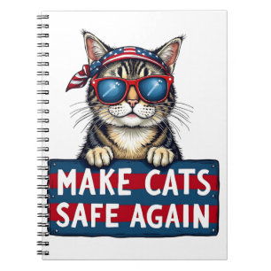 Make Cats Safe Again Trump Election Vote Notebook