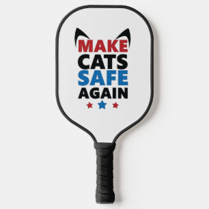 Make Cats Safe Again Trump Election Vote Pickleball Paddle