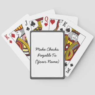 Make Checks Payable Playing Cards