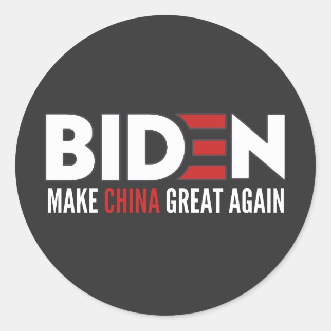 Make China Great Again Classic Round Sticker (Front)