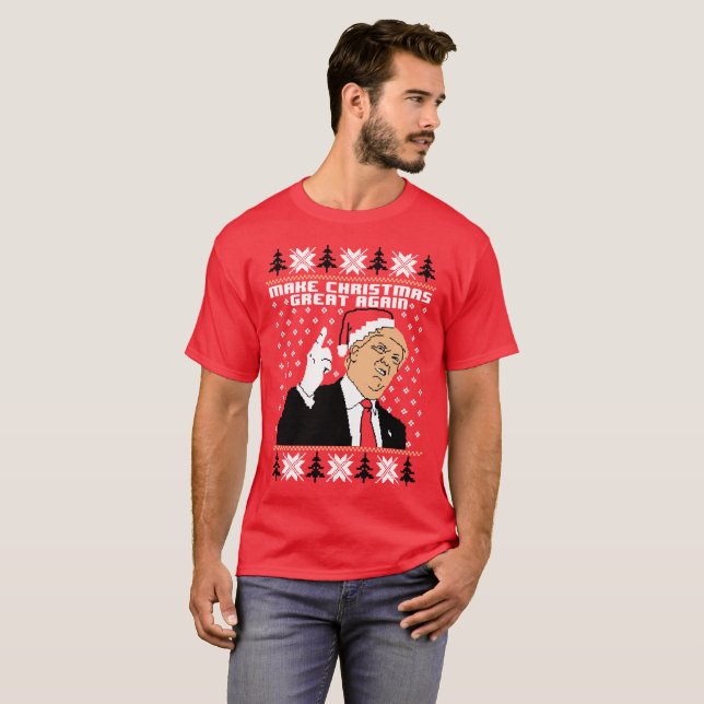 Make christmas grate again Trump T-Shirt (Front Full)