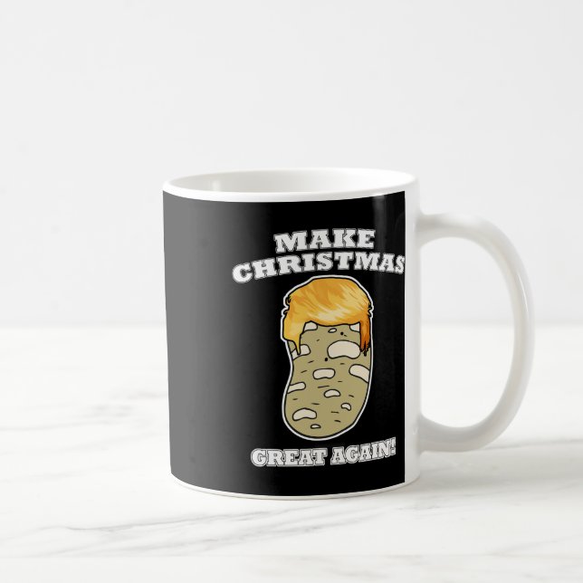 Make Christmas Great Again Christmas Potato Trump  Coffee Mug (Right)