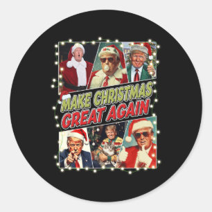 Make Christmas Great Again Donald Trump Mega Classic Round Sticker