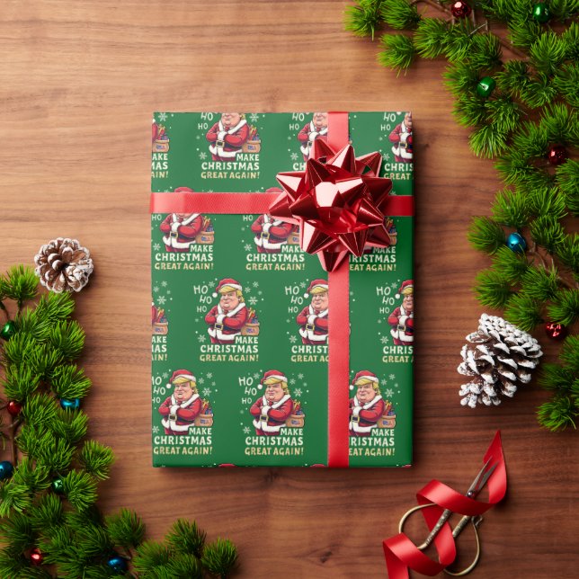 Make Christmas Great Again | Donald Trump Santa  Wrapping Paper (Holiday Gift)