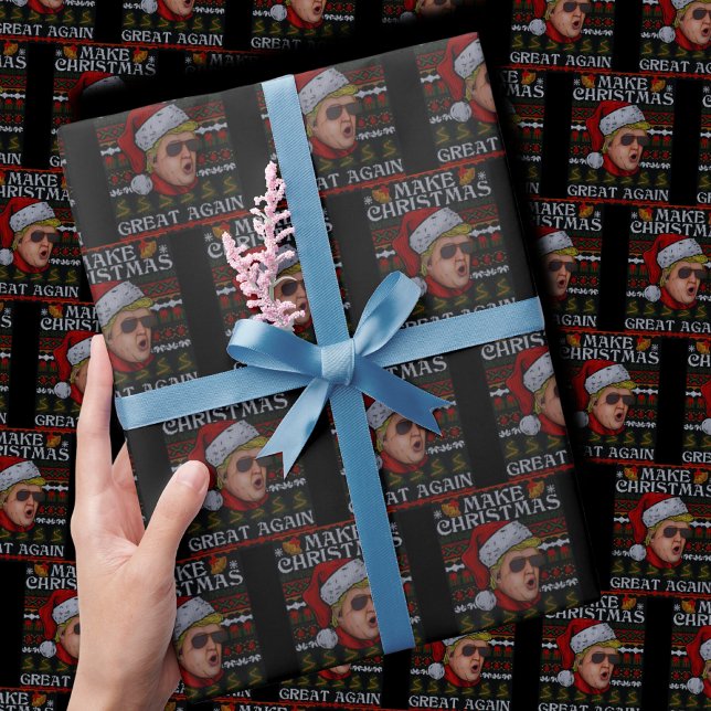 Make Christmas Great Again Donald Trump Wrapping Paper (Creator Uploaded)