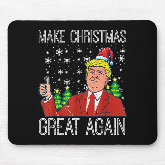 Make Christmas Great Again Funny Cool Trump Men Wo Mouse Mat (Front)