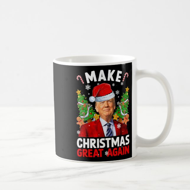 Make Christmas Great Again Funny Donald Trump Sant Coffee Mug (Right)
