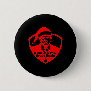 Make Christmas Great Again Funny President Trump 6 Cm Round Badge