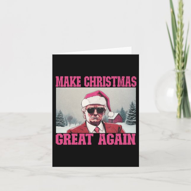 Make Christmas Great Again Funny Santa Claus Trump Card (Front)